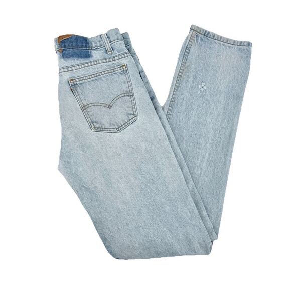 Levis 505 VTG 1992 Faded WORN Blue Jeans Straight 32x34 1990s Distressed Light - Picture 7 of 14